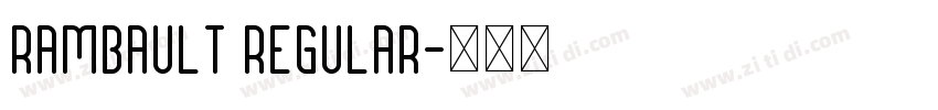 Rambault Regular字体转换